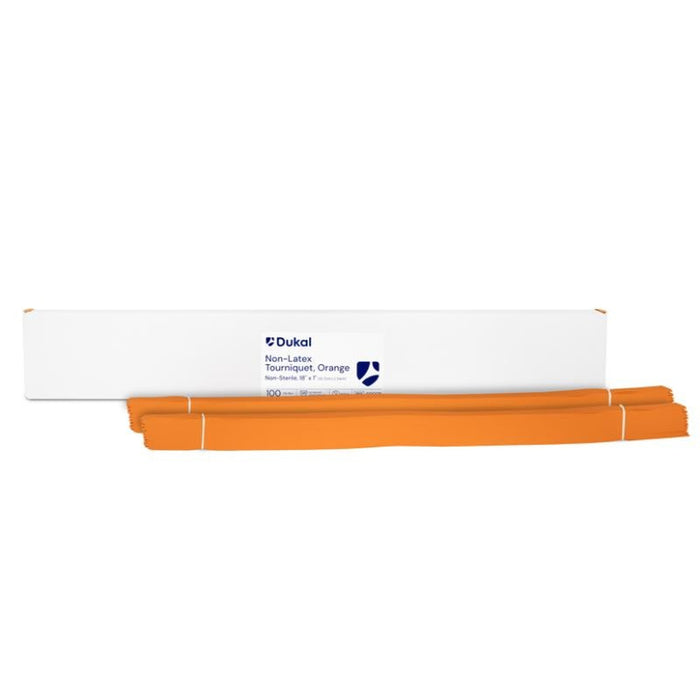 Dukal Corporation Dukal Corporation 4100OR Tourniquet Orange Flat 18" x 1" Supplies reLink Medical