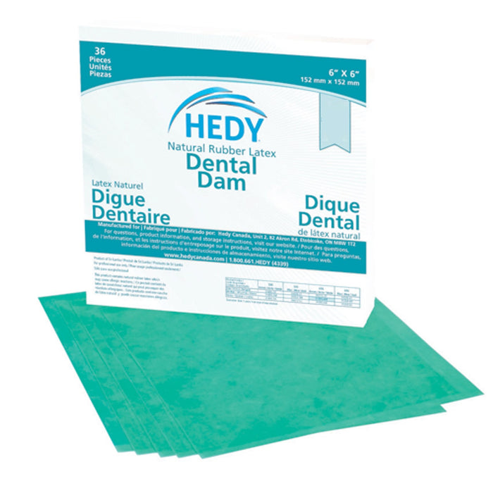 Medicom, Inc. Medicom Inc. 310DG-6M Dental Dam 6" x 6" Medium Gauge Green Supplies reLink Medical