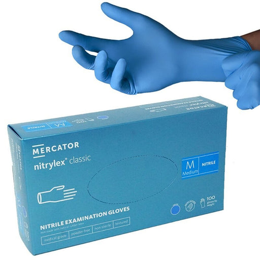 MediVena MediVena RD30019903 Nitrile Examination Gloves Powder Free Blue Supplies reLink Medical