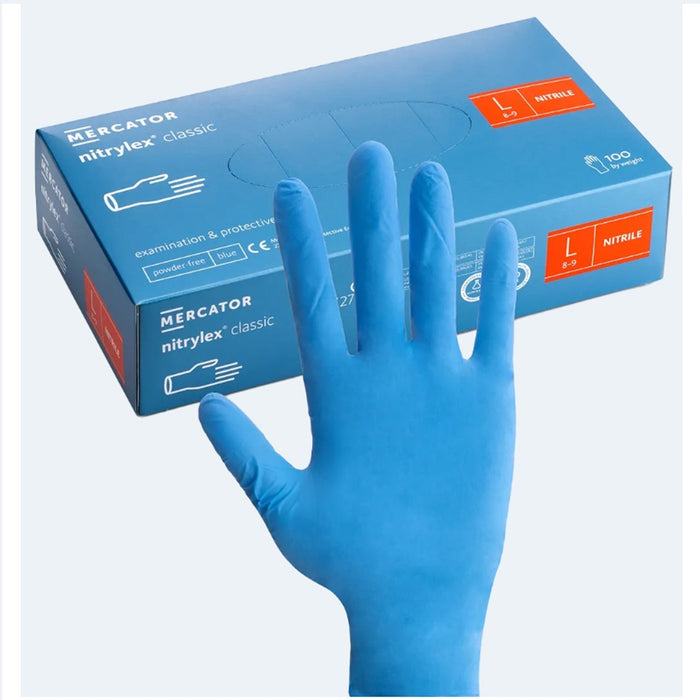 MediVena MediVena RD30019904 Nitrile Examination Gloves Powder Free Blue Supplies reLink Medical