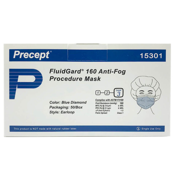 Aspen Surgical Aspen Surgical 15301 Mask Procedure FluidGard 160 Anti-Fog Blue Supplies reLink Medical