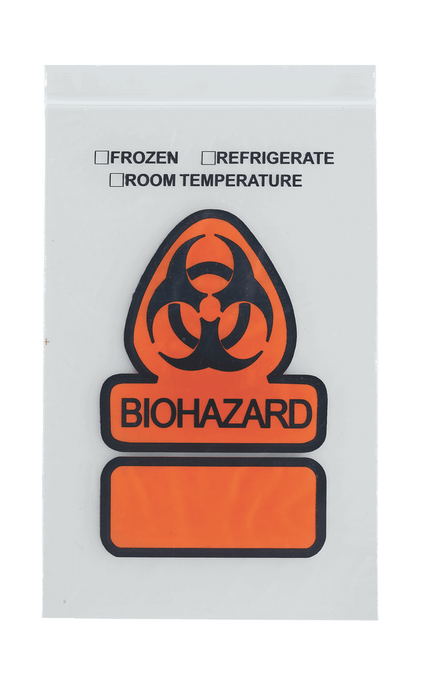 ASP Global ASP Global Q72 Specimen Transport Bag Printed BIOHAZARD in Orange & Supplies reLink Medical