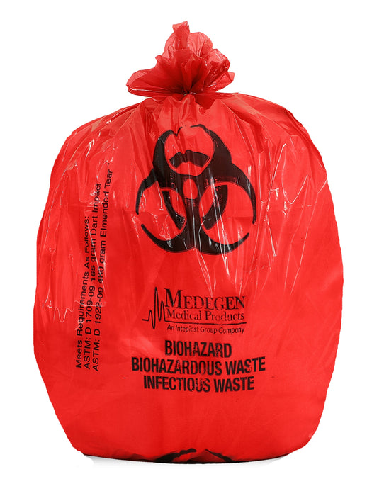 Medegen Medical Products LLC X2307 Biohazard Bag 33" x 41" Red/