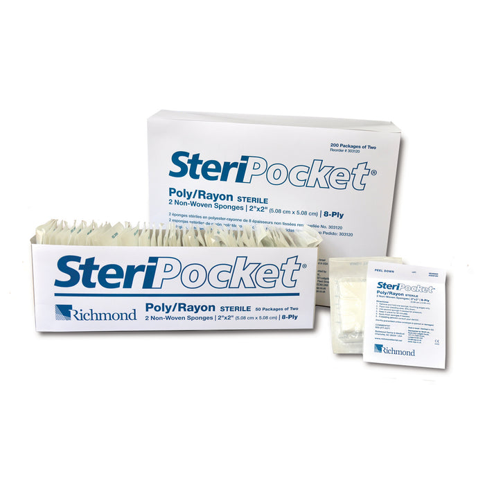 Richmond Dental Richmond Dental 303120 SteriPocket Sponge Non-Woven 8-Ply Rayon/ Supplies reLink Medical