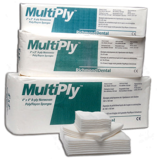 Richmond Dental Richmond Dental 300639 MultiPly Non-Woven Rayon/ Poly Sponge 4" x Supplies reLink Medical