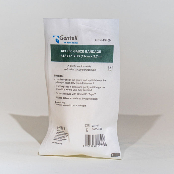 Gentell Gentell GEN-15450 Rolled Gauze 4.5" x 4.1yds Supplies reLink Medical