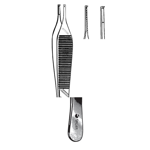 Sklar Instruments Sklar Instruments 50-3048 Adson Tissue Forceps Serrated1X2 Teeth Surgical Instruments reLink Medical
