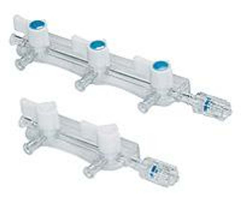 ICU Medical ICU Medical MX4345FM 4-Way HI-FLO Stopcock Manifold 5-Gang Extended Supplies reLink Medical