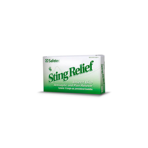 Safetec of America Safetec of America 52015 Sting Relief Wipe 10/bx 100 Supplies reLink Medical