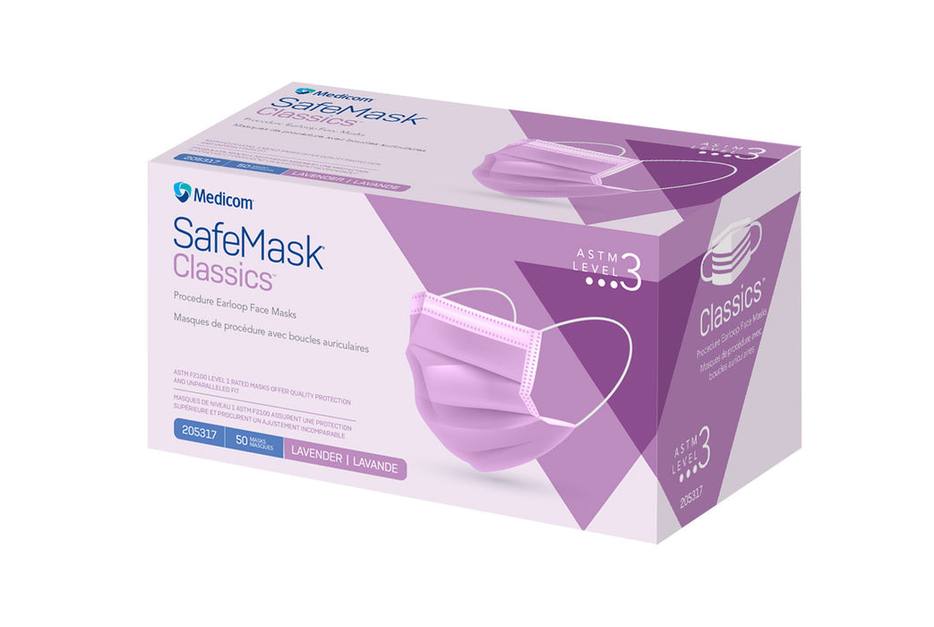 Medicom, Inc. Medicom Inc. 2089 Procedure Earloop Mask ASTM Level 3 Lavender Supplies reLink Medical