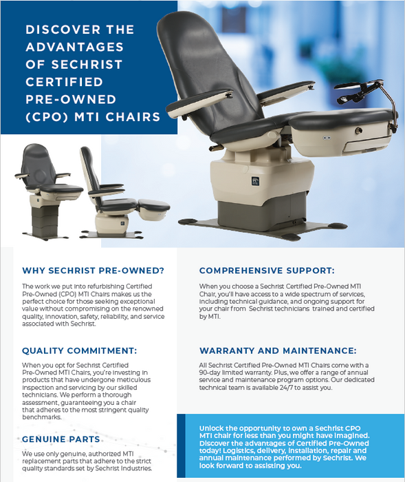 Sechrist Certified Pre Owned 527 MTI Chair- Sechrist Exam Chairs / Tables reLink Medical