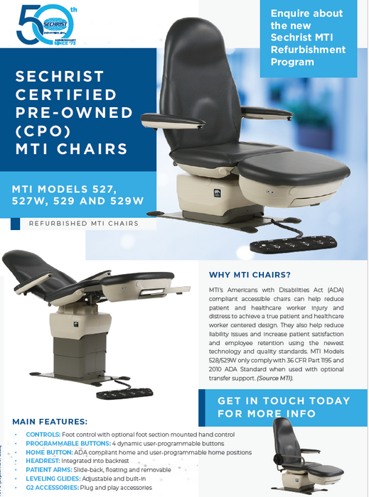 Sechrist Certified Pre Owned 527 MTI Chair- Sechrist Exam Chairs / Tables reLink Medical