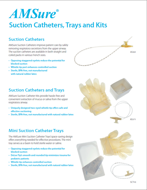 Amsino International, Inc. Amsino SCT08 Mini Suction Catheter Tray 8FR Supplies reLink Medical