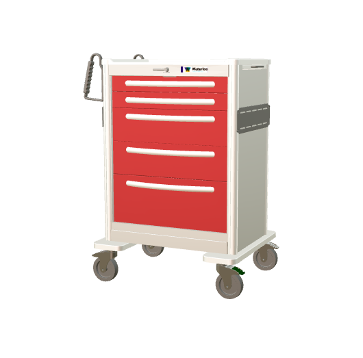 Waterloo Tall 5-Drawer Aluminum Emergency Cart