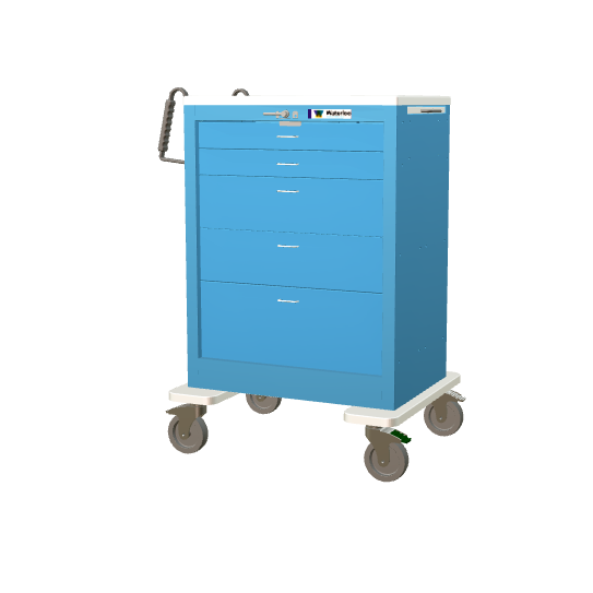 Waterloo Tall 5-Drawer Steel Emergency Cart