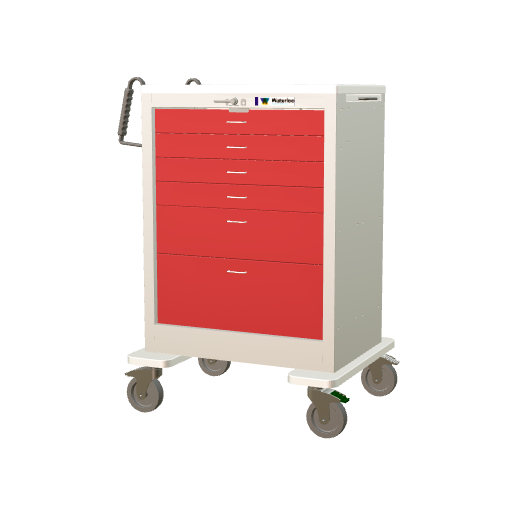 Waterloo Tall 6-Drawer Steel Emergency Cart