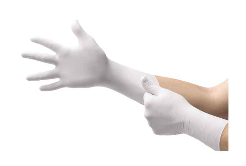 Ansell CE5-755-XL Cleanroom Gloves Powder-Free White Nitrile