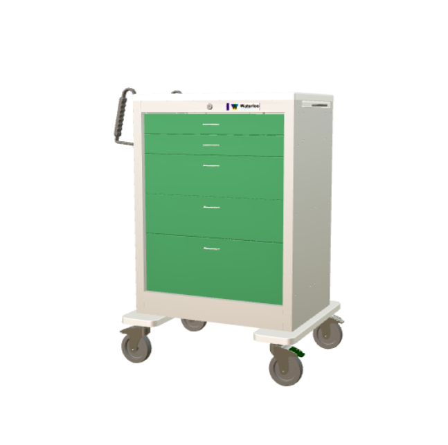 Waterloo 5-Drawer Steel Anesthesia Cart