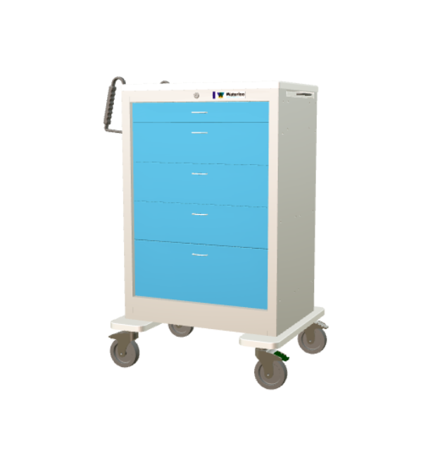 Waterloo 5-Drawer Steel Anesthesia Cart