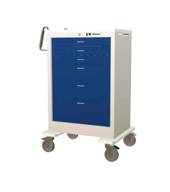 Waterloo Healthcare Waterloo 6-Drawer Steel Anesthesia Cart Medical Furniture reLink Medical