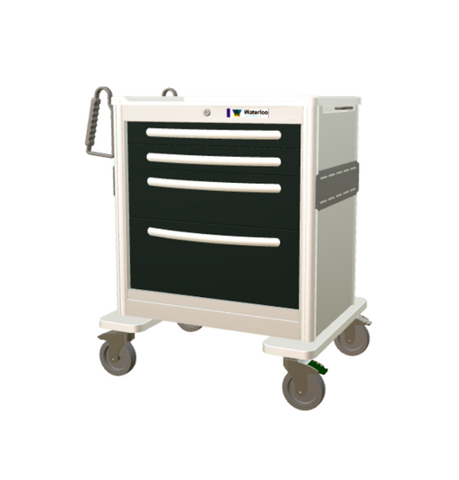 Waterloo Healthcare Waterloo 4-Drawer Aluminum Treatment Cart Medical Furniture reLink Medical