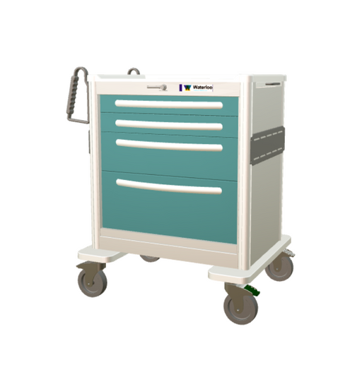 Waterloo Healthcare Waterloo 4-Drawer Aluminum Treatment Cart Medical Furniture reLink Medical