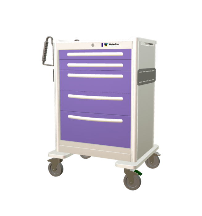Waterloo Healthcare Waterloo 5-Drawer Aluminum Treatment Cart Medical Furniture reLink Medical