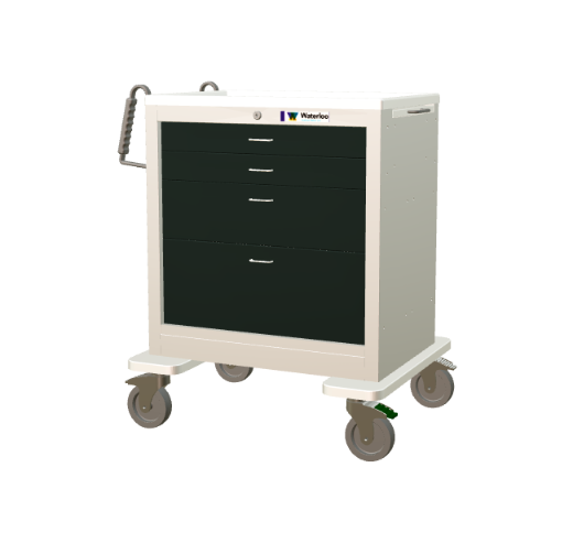Waterloo Healthcare Waterloo 4-Drawer Steel Treatment Cart Medical Furniture reLink Medical