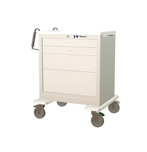 Waterloo Healthcare Waterloo 4-Drawer Steel Treatment Cart Medical Furniture reLink Medical
