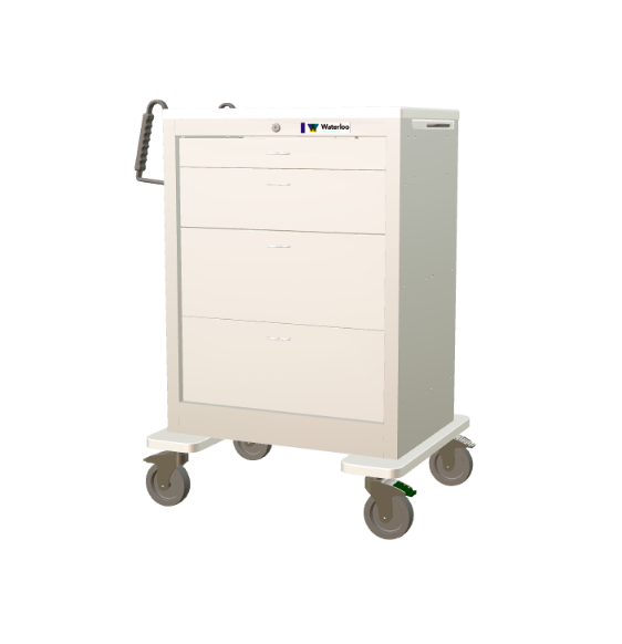 Waterloo Healthcare Waterloo 4-Drawer Steel Treatment Cart Medical Furniture reLink Medical