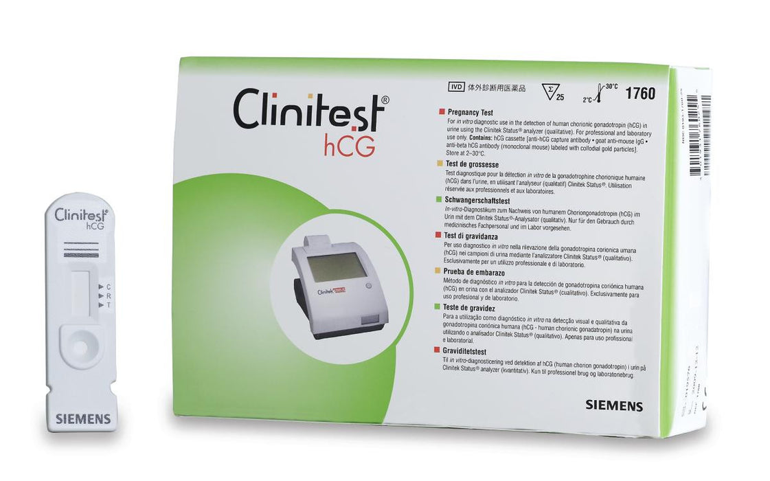 Siemens Diagnostics Siemens Diagnostics CONNHCG CLINITEK hCG Pregnancy Testing Starter Clinical Lab reLink Medical