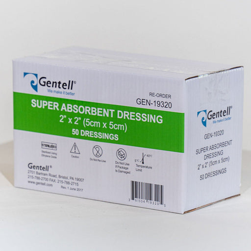 Gentell Gentell GEN-19320 Super Absorbent Dressing 2" x 2" Supplies reLink Medical