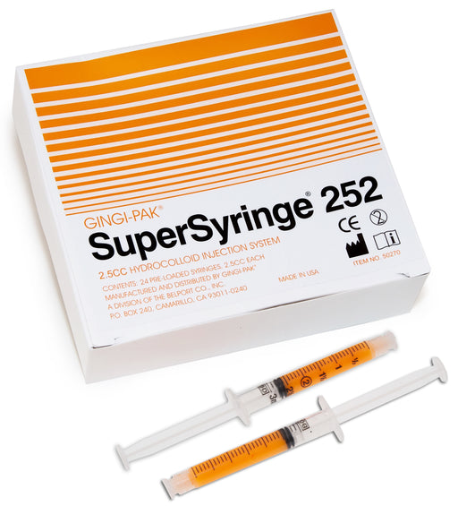 PacDent Gingi-Pak PacDent Gingi-Pak 50250 5cc SuperSyringe 255 Pre-filled Orange Supplies reLink Medical