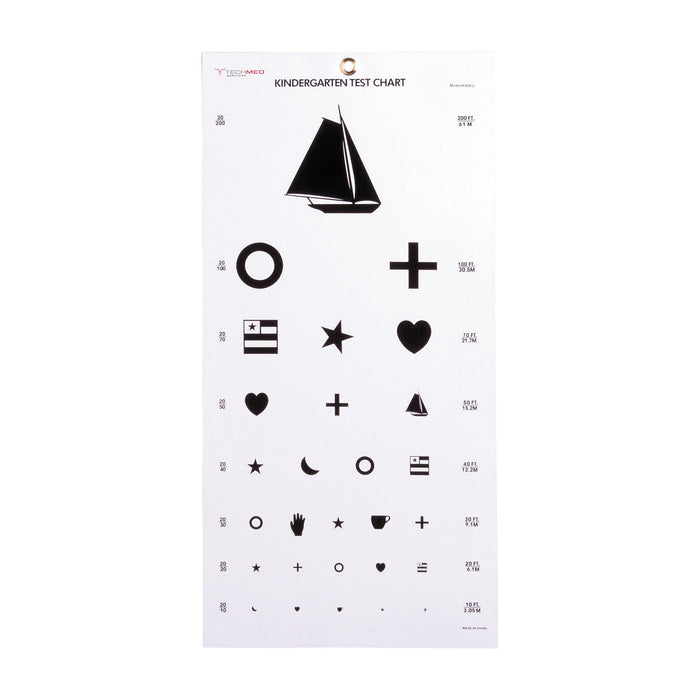 Dukal Corporation Dukal Corporation 3052 Kindergarten Eye Chart 20 ft Non-Reflective Supplies reLink Medical