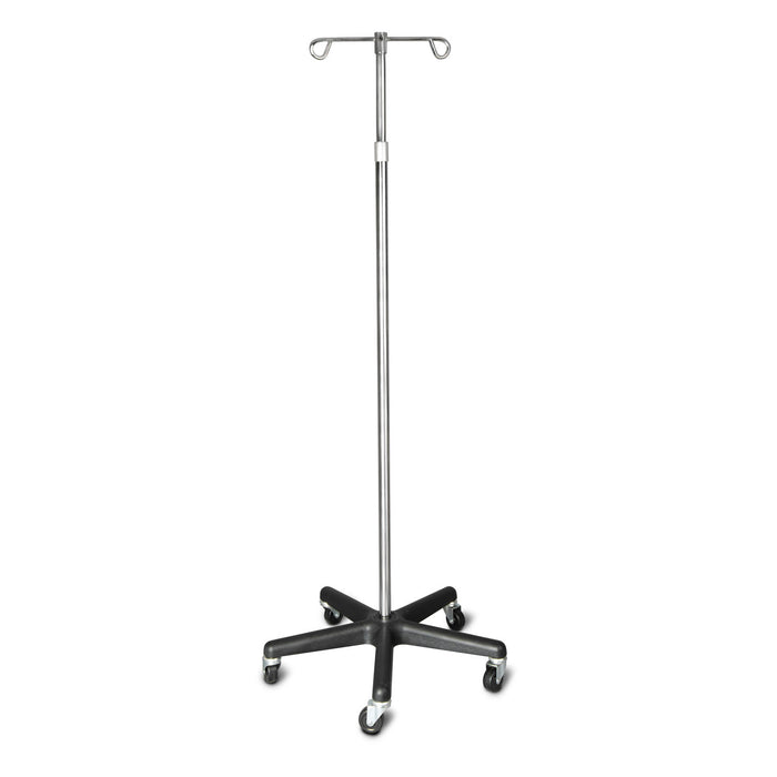 Dukal Corporation Dukal Corporation 4355 IV Pole 2 Hook 5 Caster Adjust 47" - Supplies reLink Medical