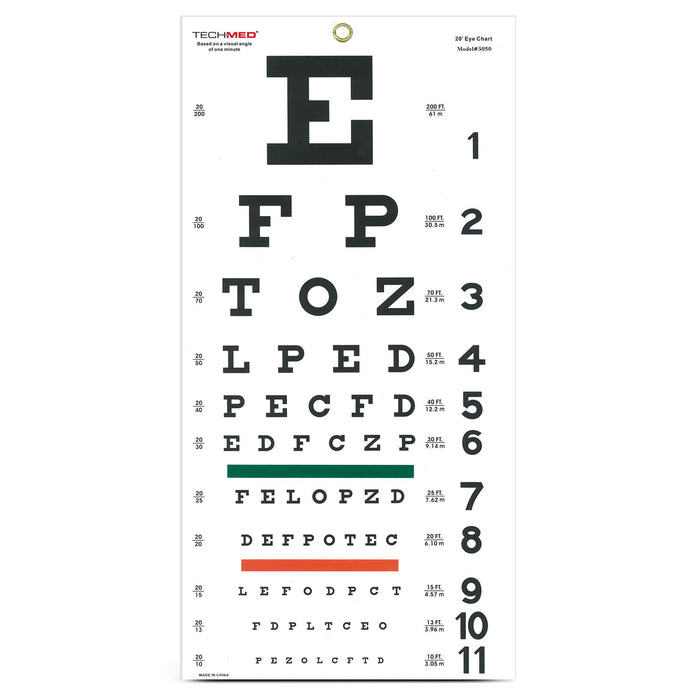 Dukal Corporation Dukal Corporation TM3050 Snellen Eye Test Chart 20 ft Supplies reLink Medical