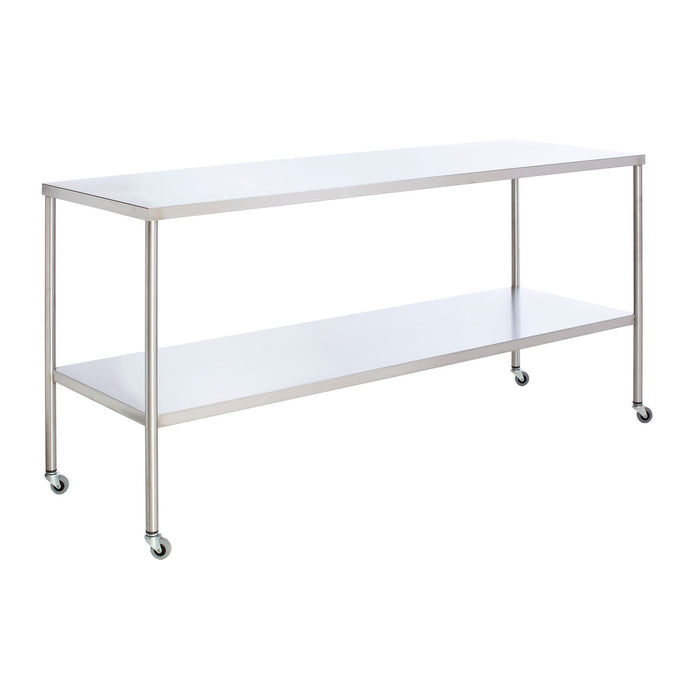 UMF Medical UMF Medical SS8004 Instrument Table with Shelf Stainless Steel 24" Medical Furniture reLink Medical