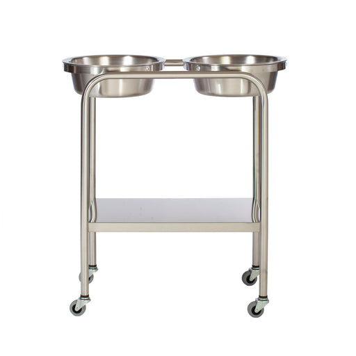 UMF Medical UMF Medical SS8360 Twin Basin Stand wiith Shelf Stainless Supplies reLink Medical
