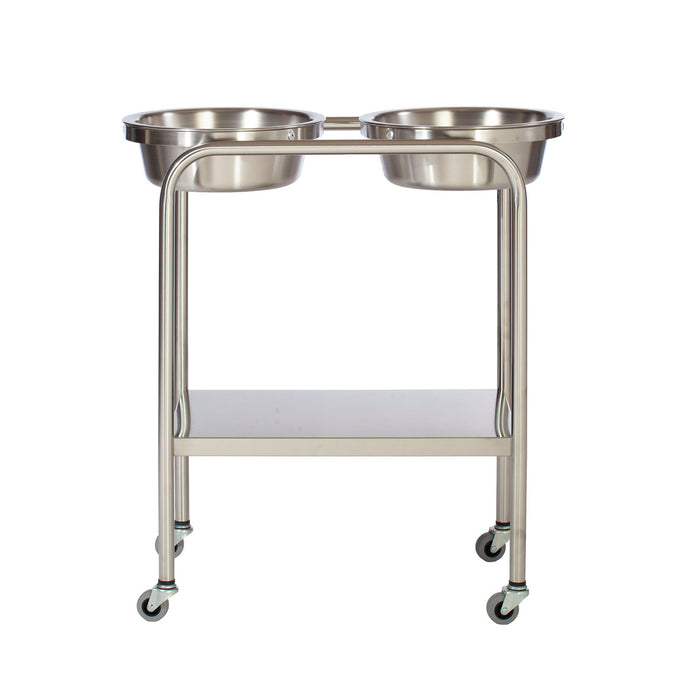 UMF Medical UMF Medical SS8360 Twin Basin Stand wiith Shelf Stainless Supplies reLink Medical