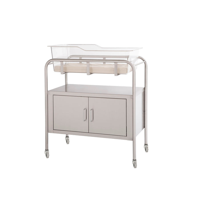 UMF Medical UMF Medical SS8528 Bassinet with Basket and Mattress Stainless Beds & Stretchers reLink Medical