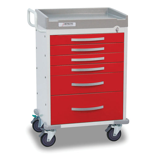 Detecto Detecto RC333369RED Detecto Rescue Series ER Medical Cart 6 Red Supplies reLink Medical