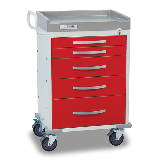 Detecto Detecto RC33669RED Detecto Rescue Series ER Medical Cart 5 Red Supplies reLink Medical