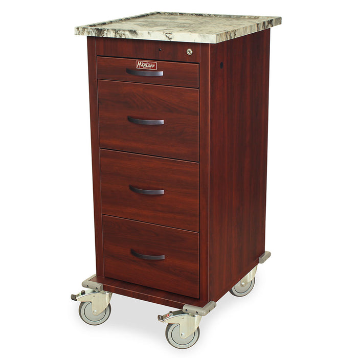 Harloff Harloff WV240PC-CM - Wood Vinyl 240 Capacity Punch Card Medication Cart Medical Furniture reLink Medical