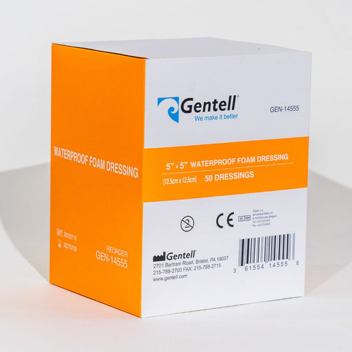 Gentell Gentell GEN-14555 Waterproof Foam 5" x 5" Non-Bordered Dressing Supplies reLink Medical