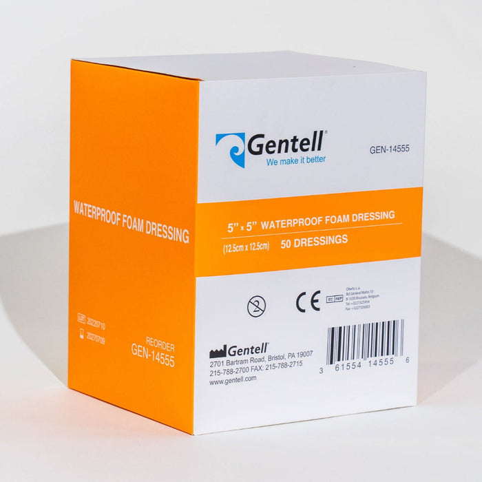 Gentell Gentell GEN-14555 Waterproof Foam 5" x 5" Non-Bordered Dressing Supplies reLink Medical