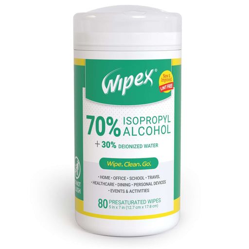 SafeHands SafeHands WIPES-75-6-WX Wipex Canister Wipes 70% Isopropyl alcohol Supplies reLink Medical