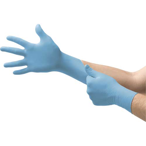 Ansell Ansell N861 Exam Glove Small Powder-Free Nitrile Textured Blue Supplies reLink Medical