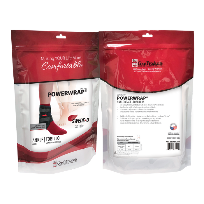 Core Products Core Products AKL-6350-BK-UNI Ankle Brace Fits 6" - 12" Universal Supplies reLink Medical