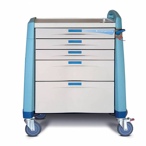 Capsa Healthcare Capsa Healthcare AM-EM-CMP-BLUE Avalo Medical Cart Emergency Supplies reLink Medical