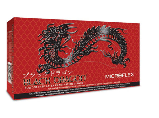 Ansell Ansell BD-1000-PF Exam Gloves PF Latex Black X-Small 100/bx; Supplies reLink Medical